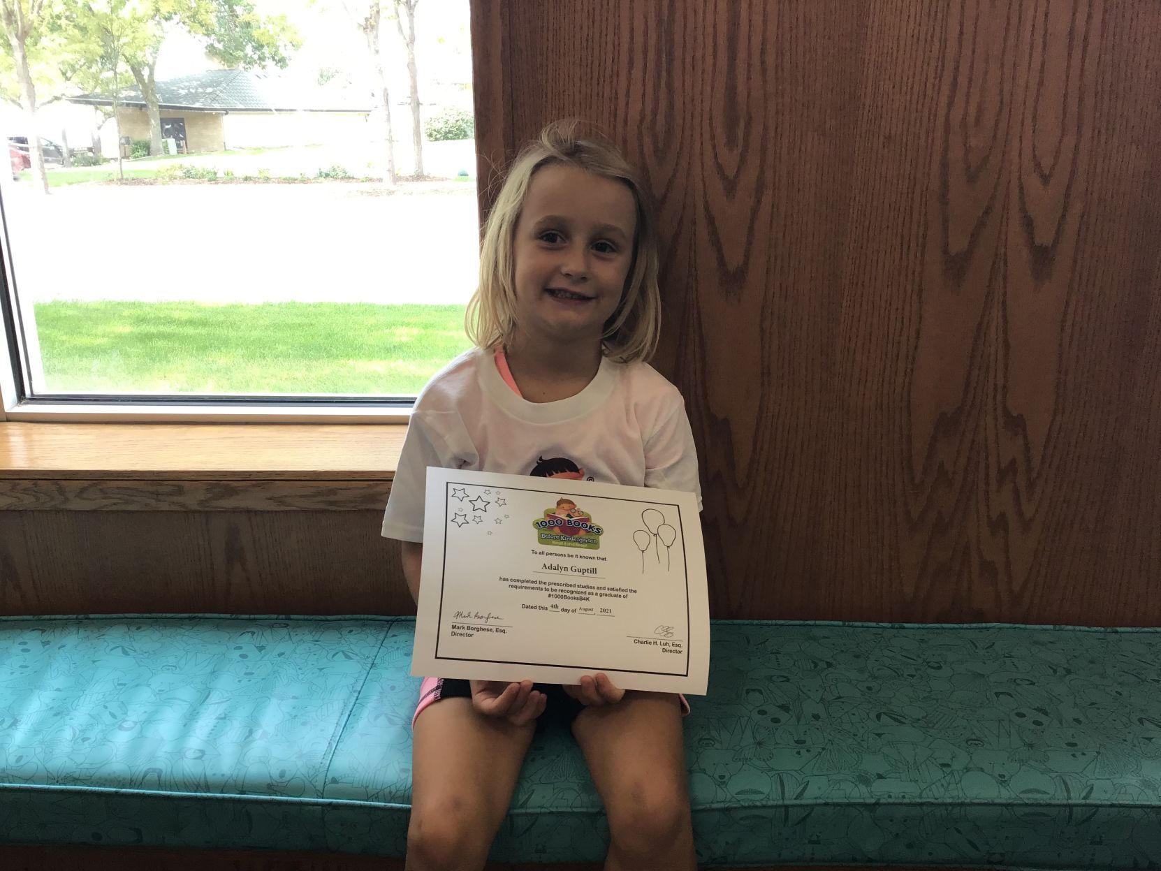 1000 book reader Adalyn Guptill